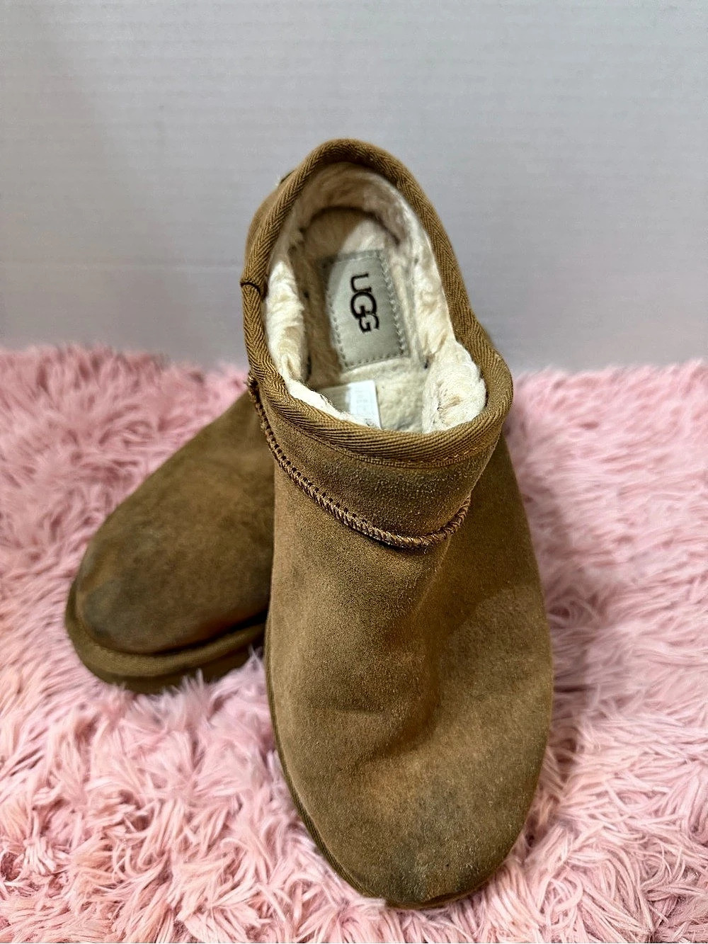 UGG Tasman $140 Women's Slipper Chestnut Brown Slippers US 8 GUC